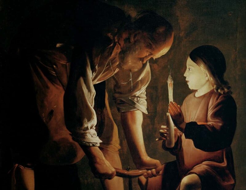 Georges de La Tour, saint Joseph charpentier, autour de 1645 (Wikimedia - CC)